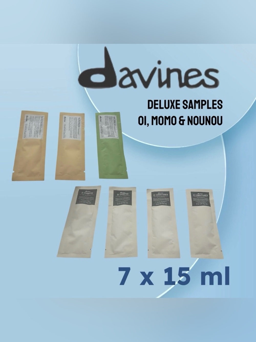 🇮🇹🆕NWOB DAVINES | 7x 15 ml | Deluxe samples pack - OI, MOMO & NOUNOU Lines